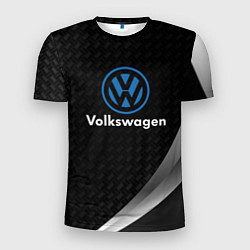 Футболка спортивная мужская Volkswagen абстракция, цвет: 3D-принт