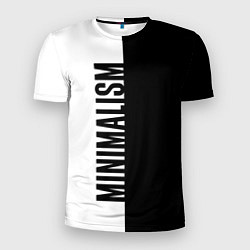 Футболка спортивная мужская MINIMALISM - BLACK AND WHITE, цвет: 3D-принт