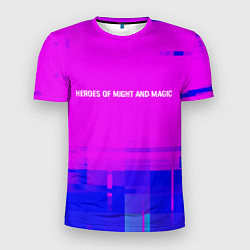 Мужская спорт-футболка Heroes of Might and Magic glitch text effect: симв