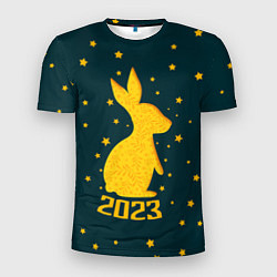 Футболка спортивная мужская Год кролика - 2023, цвет: 3D-принт