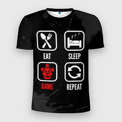 Мужская спорт-футболка Eat, sleep, FNAF, repeat