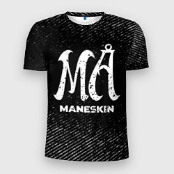 Футболка спортивная мужская Maneskin с потертостями на темном фоне, цвет: 3D-принт