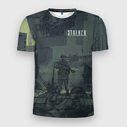 Мужская спорт-футболка STALKER Военный Возле ЧАЭС