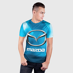 Футболка спортивная мужская Mazda - sport - абстракция, цвет: 3D-принт — фото 2