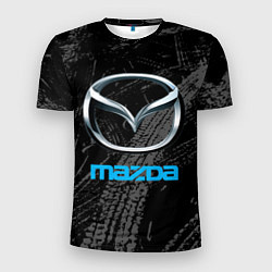 Мужская спорт-футболка Mazda - следы шин