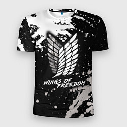 Мужская спорт-футболка Attack on Titan wings of freedom