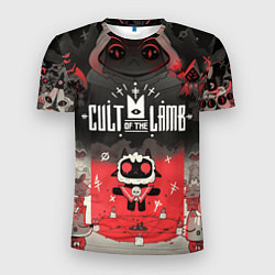 Мужская спорт-футболка Cult of the lamb ритуал