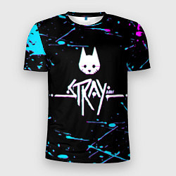 Мужская спорт-футболка Stray - краска - neon