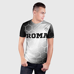 Футболка спортивная мужская Roma sport на светлом фоне: символ сверху, цвет: 3D-принт — фото 2