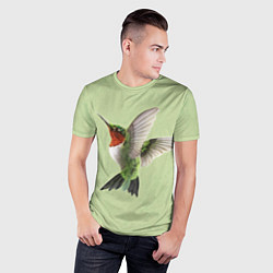 Футболка спортивная мужская Одинокая колибри, цвет: 3D-принт — фото 2