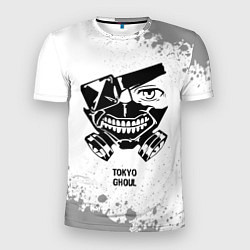 Мужская спорт-футболка Tokyo Ghoul glitch на светлом фоне