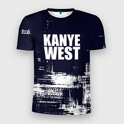 Мужская спорт-футболка Kanye west - краска