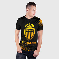 Футболка спортивная мужская Monaco - gold gradient, цвет: 3D-принт — фото 2