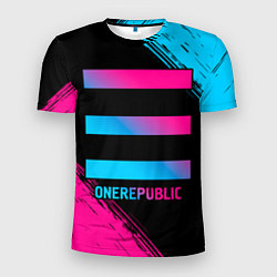Мужская спорт-футболка OneRepublic - neon gradient
