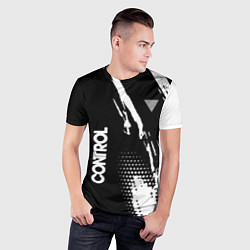 Футболка спортивная мужская Control Logo, цвет: 3D-принт — фото 2