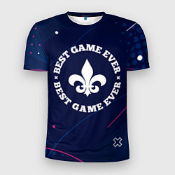 Мужская спорт-футболка Символ Saints Row и надпись best game ever