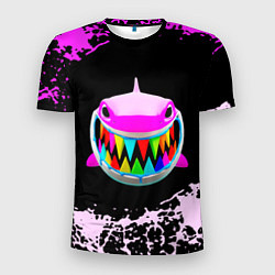 Мужская спорт-футболка 6ix9ine акула neon