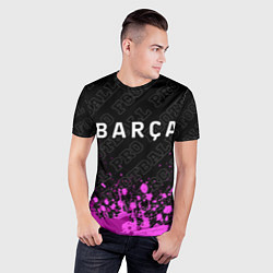 Футболка спортивная мужская Barcelona pro football: символ сверху, цвет: 3D-принт — фото 2