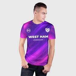 Футболка спортивная мужская West Ham legendary sport grunge, цвет: 3D-принт — фото 2