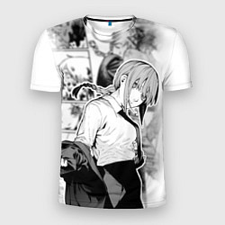 Мужская спорт-футболка Макима - Демон контроля - Человек-бензопила