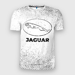 Мужская спорт-футболка Jaguar с потертостями на светлом фоне