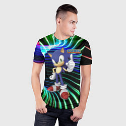 Футболка спортивная мужская Sonic - hedgehog - video game, цвет: 3D-принт — фото 2