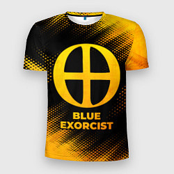 Мужская спорт-футболка Blue Exorcist - gold gradient