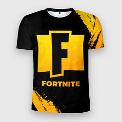 Мужская спорт-футболка Fortnite - gold gradient