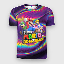 Мужская спорт-футболка Герои Super Mario 3D World - Nintendo