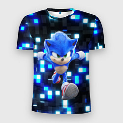 Мужская спорт-футболка Sonic neon squares
