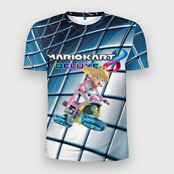 Мужская спорт-футболка Принцесса Персик гонщица - Mario Kart 8 Deluxe