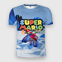 Мужская спорт-футболка Марио и Луиджи гонщики - Super Mario