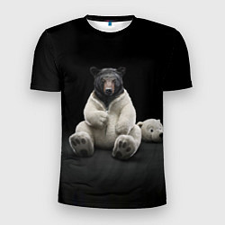 Мужская спорт-футболка Медведь в костюме ростовой куклы