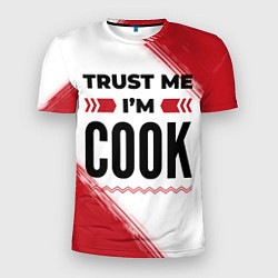 Мужская спорт-футболка Trust me Im cook white