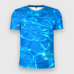 Футболка спортивная мужская Абстрактные волны бассейна - текстура, цвет: 3D-принт