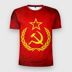 Мужская спорт-футболка СССР - старый флаг