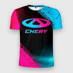 Футболка спортивная мужская Chery - neon gradient, цвет: 3D-принт