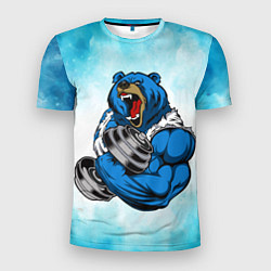 Мужская спорт-футболка Медведь спортсмен