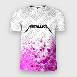 Футболка спортивная мужская Metallica rock legends: символ сверху, цвет: 3D-принт