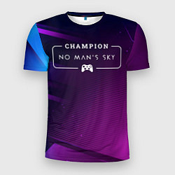 Футболка спортивная мужская No Mans Sky gaming champion: рамка с лого и джойст, цвет: 3D-принт