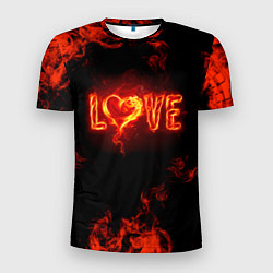 Мужская спорт-футболка Fire love