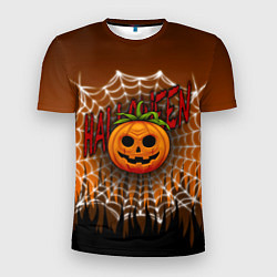 Мужская спорт-футболка Тыква-Паутина-Хэллоуин