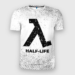 Мужская спорт-футболка Half-Life с потертостями на светлом фоне