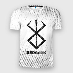 Мужская спорт-футболка Berserk с потертостями на светлом фоне