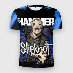 Мужская спорт-футболка Slipknot hammer blue