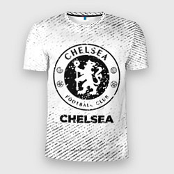 Мужская спорт-футболка Chelsea с потертостями на светлом фоне