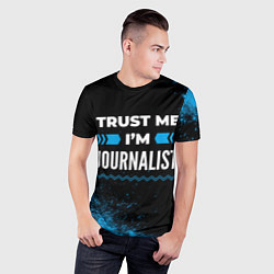 Футболка спортивная мужская Trust me Im journalist dark, цвет: 3D-принт — фото 2