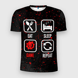 Мужская спорт-футболка Eat, sleep, Gears of War, repeat