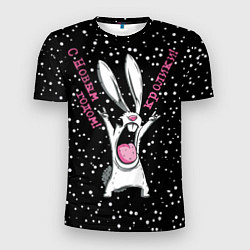 Мужская спорт-футболка С новым годом, кролики, год кролика 2023