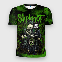 Мужская спорт-футболка Slipknot green art